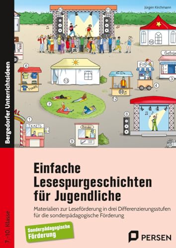 Einfache Lesespurgeschichten für Jugendliche: Materialien zur Leseförderung in drei Differenzier ungsstufen für die sonderpädagogische Förderung (7. bis 10. Klasse) von Persen Verlag in der AAP Lehrerwelt GmbH