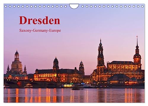 Dresden-Saxony-Germany-Europe / UK-Version (Wall Calendar 2025 DIN A4 landscape), CALVENDO 12 Month Wall Calendar: Dresden, beautiful German city on the Elbe river