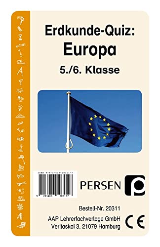 Erdkunde-Quiz Europa - 5 und 6 Klasse Kartenspiel