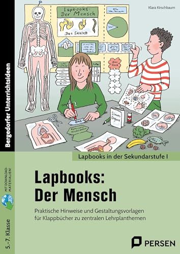 Lapbooks: Der Mensch: Praktische Hinweise und Gestaltungsvorlagen für Klappbücher zu zentralen Lehrplanthemen (5. bis 7. Klasse) von Persen Verlag i.d. AAP