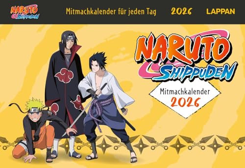 Naruto Shippuden 2026 Mitmachkalender für jeden Tag: Tagesabreißkalender zum Aufstellen Naruto Shippuden 2026 Mitmachkalender für jeden Tag: Tagesabreißkalender zum Aufstellen von Lappan