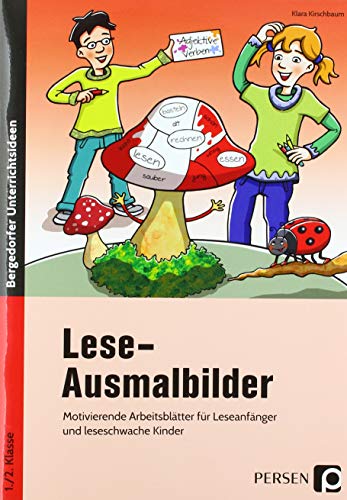 Lese-Ausmalbilder: Motivierende Arbeitsblätter für Leseanfänger und leseschwache Kinder (1. und 2. Klasse) von Persen Verlag i.d. AAP