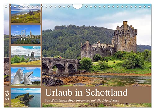 Urlaub in Schottland (Wandkalender 2024 DIN A4 quer), CALVENDO Monatskalender