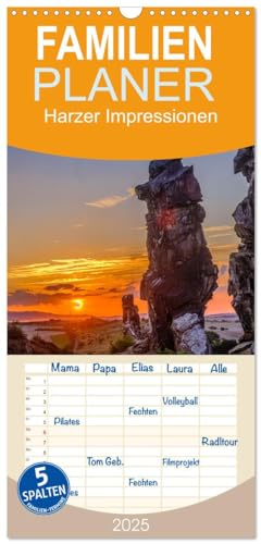Familienplaner 2025 - Harzer Impressionen mit 5 Spalten (Wandkalender, 21 cm x 45 cm), CALVENDO