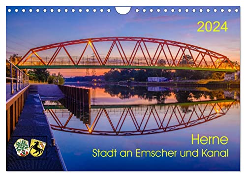 Herne: Stadt an Emscher und Kanal (Wandkalender 2024 DIN A4 quer), CALVENDO Monatskalender von CALVENDO