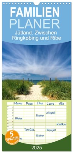 Familienplaner 2025 - Jütland. Zwischen Ringkøbing und Ribe mit 5 Spalten (Wandkalender, 21 cm x 45 cm), CALVENDO
