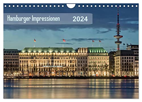 Hamburger Impressionen 2024 (Wandkalender 2024 DIN A4 quer), CALVENDO Monatskalender