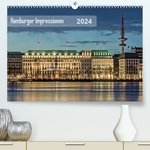 Hamburger Impressionen 2024 (hochwertiger Premium Wandkalender 2024 DIN A2 quer), Kunstdruck in Hochglanz