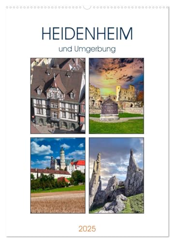 Heidenheim und Umgebung (Wandkalender 2025 DIN A2 hoch), CALVENDO Monatskalender von CALVENDO