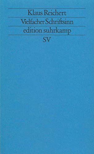 Vielfacher Schriftsinn: Zu »Finnegans Wake« (edition suhrkamp)