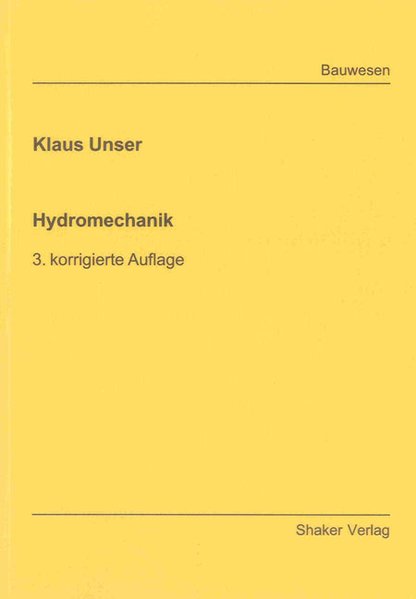 Hydromechanik von Shaker Verlag