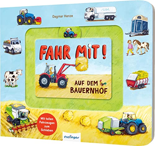 Meine Schiebebahn-Pappe: Fahr mit auf dem Bauernhof: Pappebuch mit Fahrzeugen zum Schieben
