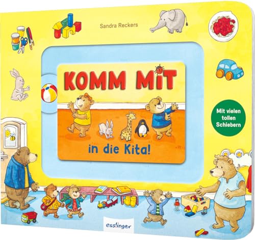 Meine Schiebebahn-Pappe: Komm mit in die Kita: Pappebuch mit tollen Schiebe-Elementen von Esslinger Verlag