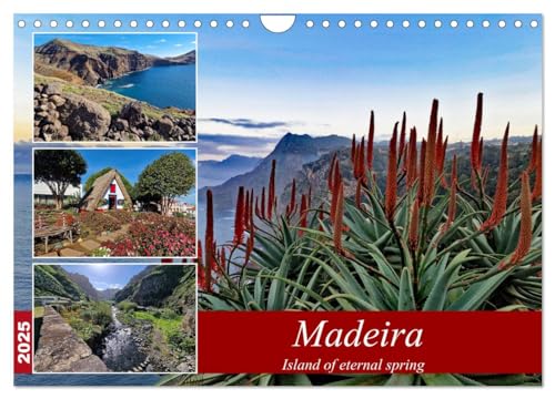 Madeira island of eternal spring (Wandkalender 2025 DIN A4 quer), CALVENDO Monatskalender von CALVENDO
