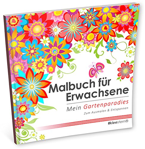 Kleestern Malbuch für Erwachsene Gartenparadies