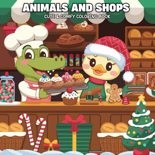 Animal and shops coloring book Animal and shops coloring book von Independently published