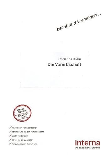 Die Vorerbschaft (Recht und Vermögen)