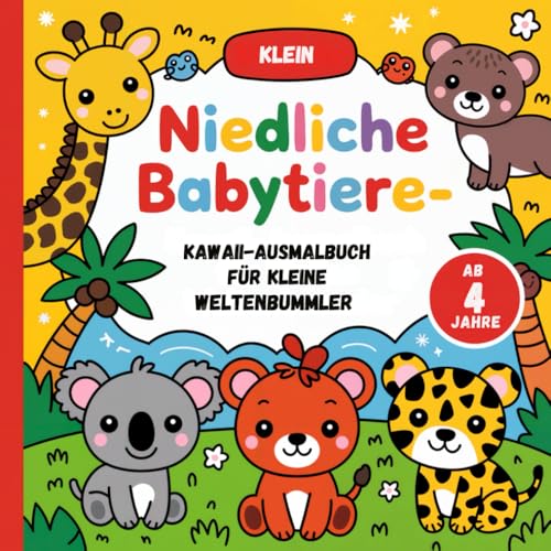 Niedliche Babytiere - Kawaii-Ausmalbuch für kleine Weltenbummler ab 4 Jahre mit 50 Ausmalbildern Niedliche Babytiere - Kawaii-Ausmalbuch für kleine Weltenbummler ab 4 Jahre mit 50 Ausmalbildern von Independently published