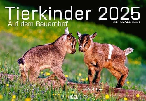 Tierkinder auf dem Bauernhof Kalender 2025: Der Tierkalender mit den charmanten Namen. Wandkalender Tierbabys von Heel