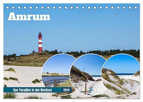 Amrum - Das Paradies in der Nordsee (Tischkalender 2024 DIN A5 quer), CALVENDO Monatskalender von CALVENDO