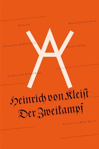 Der Zweikampf: Eine Erzählung (Typographische Bibliothek) von Wallstein Verlag