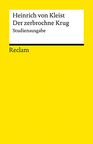 Der zerbrochne Krug: Studienausgabe (Reclams Universal-Bibliothek) von Reclam, Philipp, jun. GmbH, Verlag