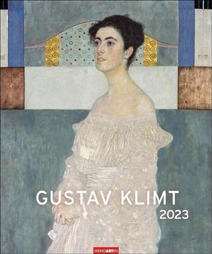 Gustav Klimt Edition Kalender 2023. Hochwertiger Wandkalender mit den detailreichen und eleganten Gemälden des Wiener Jugendstils. Großer Kunst-Kalender 2023 XXL. 46x55 cm.