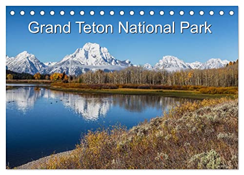 Grand Teton National Park (Tischkalender 2025 DIN A5 quer), CALVENDO Monatskalender: Die Grand Teton Bergkette bildet das Herzstück des gleichnamigen National Parks. von Calvendo