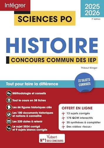 Sciences Po - Histoire - Concours commun des IEP 2025-2026 + 10 vidéos Focus: Tout pour réussir l'analyse de documents - 22 sujets corrigés von VUIBERT