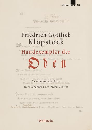 Handexemplar der »Oden«: Kritische Edition (edition Text)
