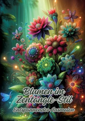 Blumen im Zentangle-Stil: Entspannendes Ausmalen Blumen im Zentangle-Stil: Entspannendes Ausmalen