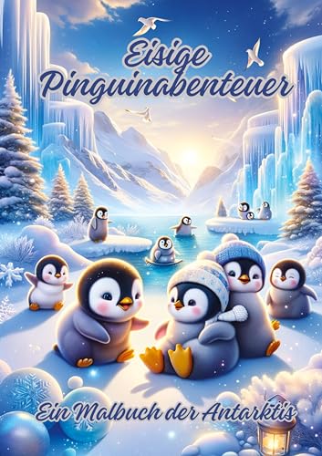 Eisige Pinguinabenteuer: Ein Malbuch der Antarktis