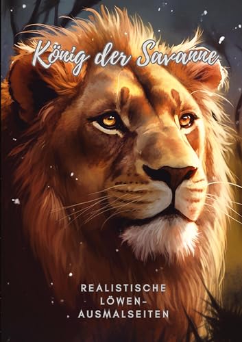 König der Savanne: Realistische Löwen-Ausmalseiten
