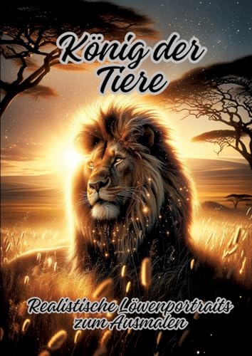 König der Tiere: Realistische Löwenportraits zum Ausmalen von tredition