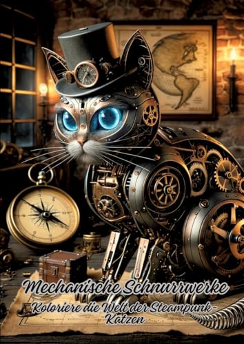 Mechanische Schnurrwerke: Koloriere die Welt der Steampunk-Katzen von tredition