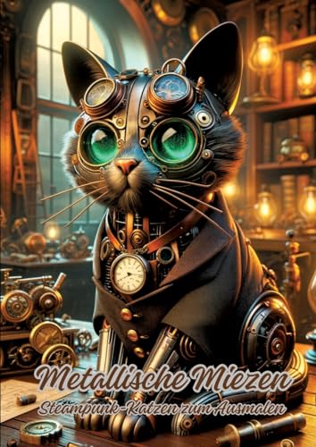 Metallische Miezen: Steampunk-Katzen zum Ausmalen Metallische Miezen: Steampunk-Katzen zum Ausmalen