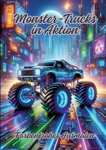 Monster-Trucks in Aktion: Farbenfrohes Ausmalen Monster-Trucks in Aktion: Farbenfrohes Ausmalen
