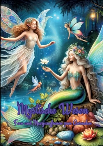 Mystische Wesen: Feen und Meerjungfrauen zum Ausmalen