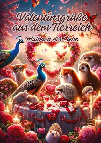 Valentinsgrüße aus dem Tierreich: Malbuch der Liebe