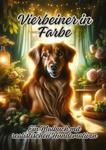 Vierbeiner in Farbe: Ein Malbuch mit realistischen Hundemotiven von tredition