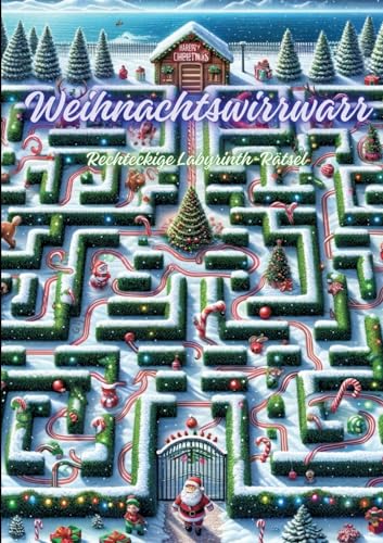 Weihnachtswirrwarr: Rechteckige Labyrinth-Rätsel von tredition