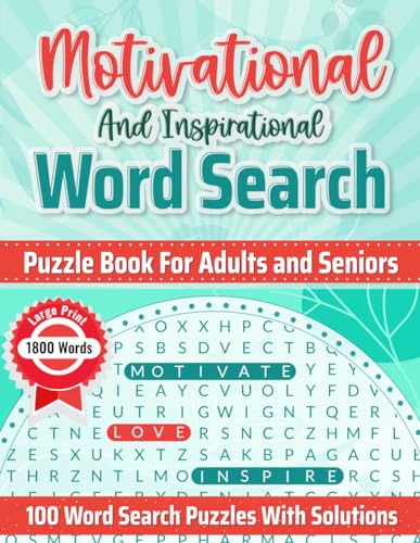 Motivational and Inspirational Word Search: Puzzle Book for Adults and Seniors von Independently published
