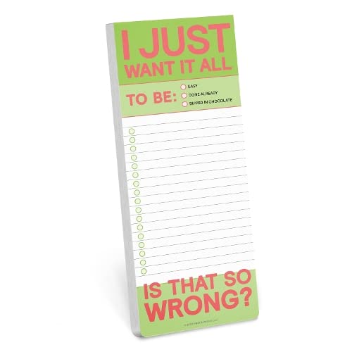Knock Knock I Just Want It All Make-a-List Pad Knock Knock I Just Want It All Make-a-List Pad