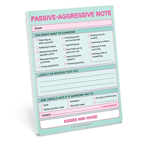 Knock Knock Passive Aggressive Nifty Note (Pastel Version)