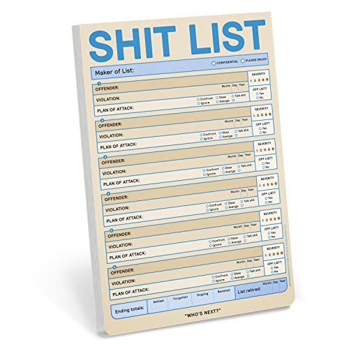 Knock Knock Shit List Pad (Pastel Version) von Knock Knock