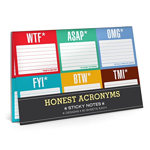 Knock Knock Honest Acronyms: Sticky Note Packet: Sticky Packet von Knock Knock