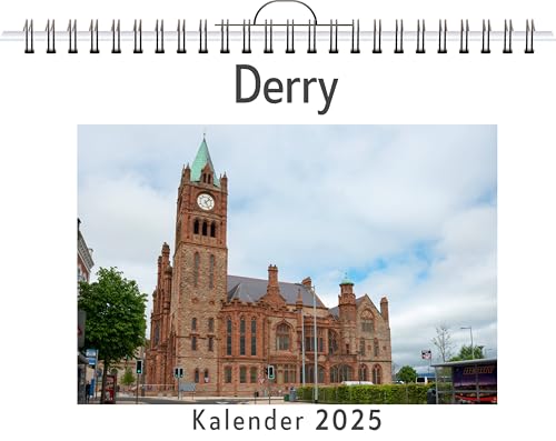 Derry - (Wandkalender 2025, Kalender DIN A4 quer, Monatskalender im Querformat mit Kalendarium, das perfekte Geschenk) von FlipFlop