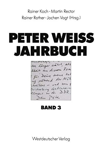 Peter Weiss Jahrbuch, Bd.3 von VS Verlag für Sozialwissenschaften