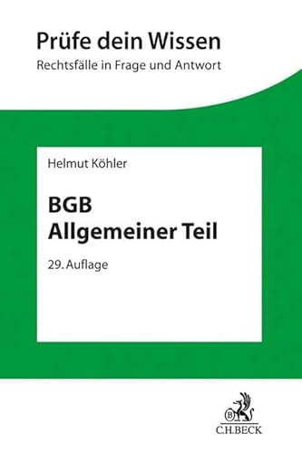 BGB Allgemeiner Teil (Prüfe dein Wissen)