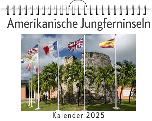 Amerikanische Jungferninseln - (Wandkalender 2025, Kalender DIN A4 quer, Monatskalender im Querformat mit Kalendarium, das perfekte Geschenk) von FlipFlop